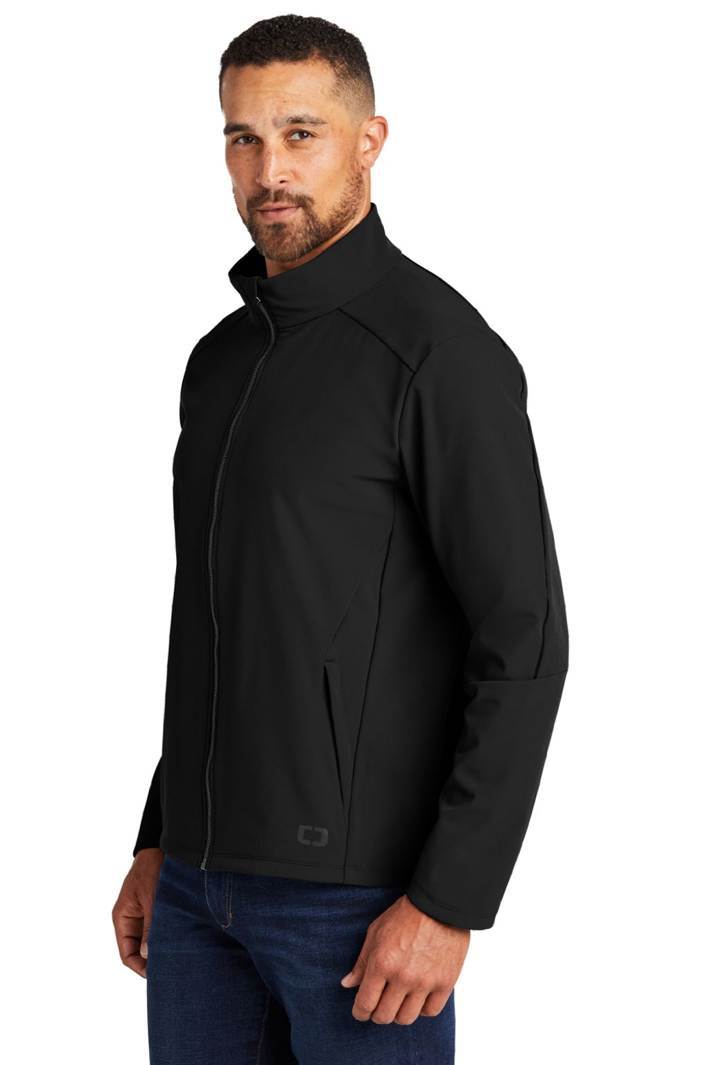 Ogio OG755 Mens Commuter Water Resistant Full Zip Soft Shell Jacket Blacktop Model 3q