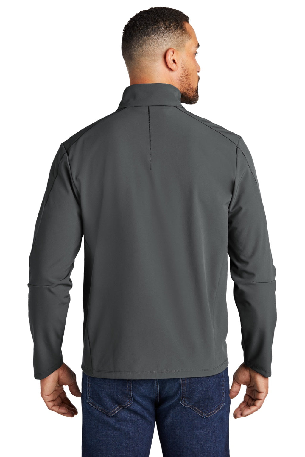 Ogio OG755 Mens Commuter Water Resistant Full Zip Soft Shell Jacket Diesel Grey Model Back