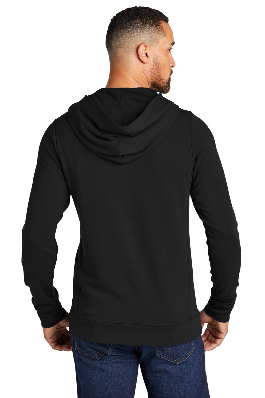 Ogio OG814 Mens Luuma Hooded Sweatshirt Hoodie w/ Pockets Blacktop Model Back