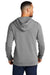 Ogio OG814 Mens Luuma Hooded Sweatshirt Hoodie w/ Pockets Heather Petrol Grey Model Back
