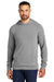 Ogio OG814 Mens Luuma Hooded Sweatshirt Hoodie w/ Pockets Heather Petrol Grey Model Front