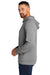 Ogio OG814 Mens Luuma Hooded Sweatshirt Hoodie w/ Pockets Heather Petrol Grey Model Side