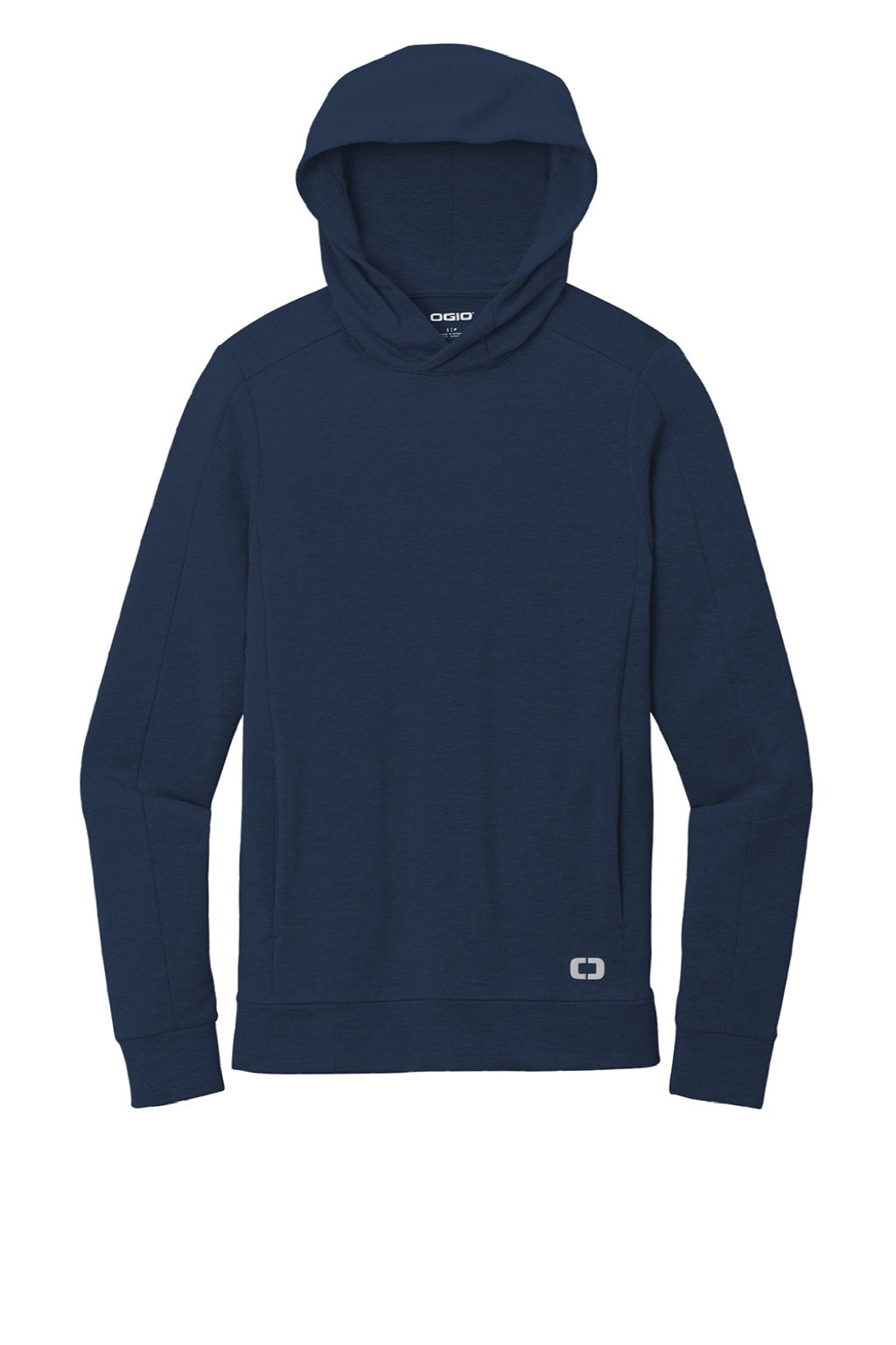 Ogio OG814 Mens Luuma Hooded Sweatshirt Hoodie w/ Pockets River Navy Blue Flat Front