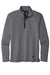 Ogio OG821 Mens Transition Fleece 1/4 Zip Sweatshirt Heather Blacktop Flat Front