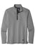 Ogio OG821 Mens Transition Fleece 1/4 Zip Sweatshirt Heather Petrol Grey Flat Front