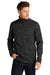Ogio OG823 Mens Flux 1/4 Zip Sweatshirt w/ Pockets Heather Blacktop Model Front