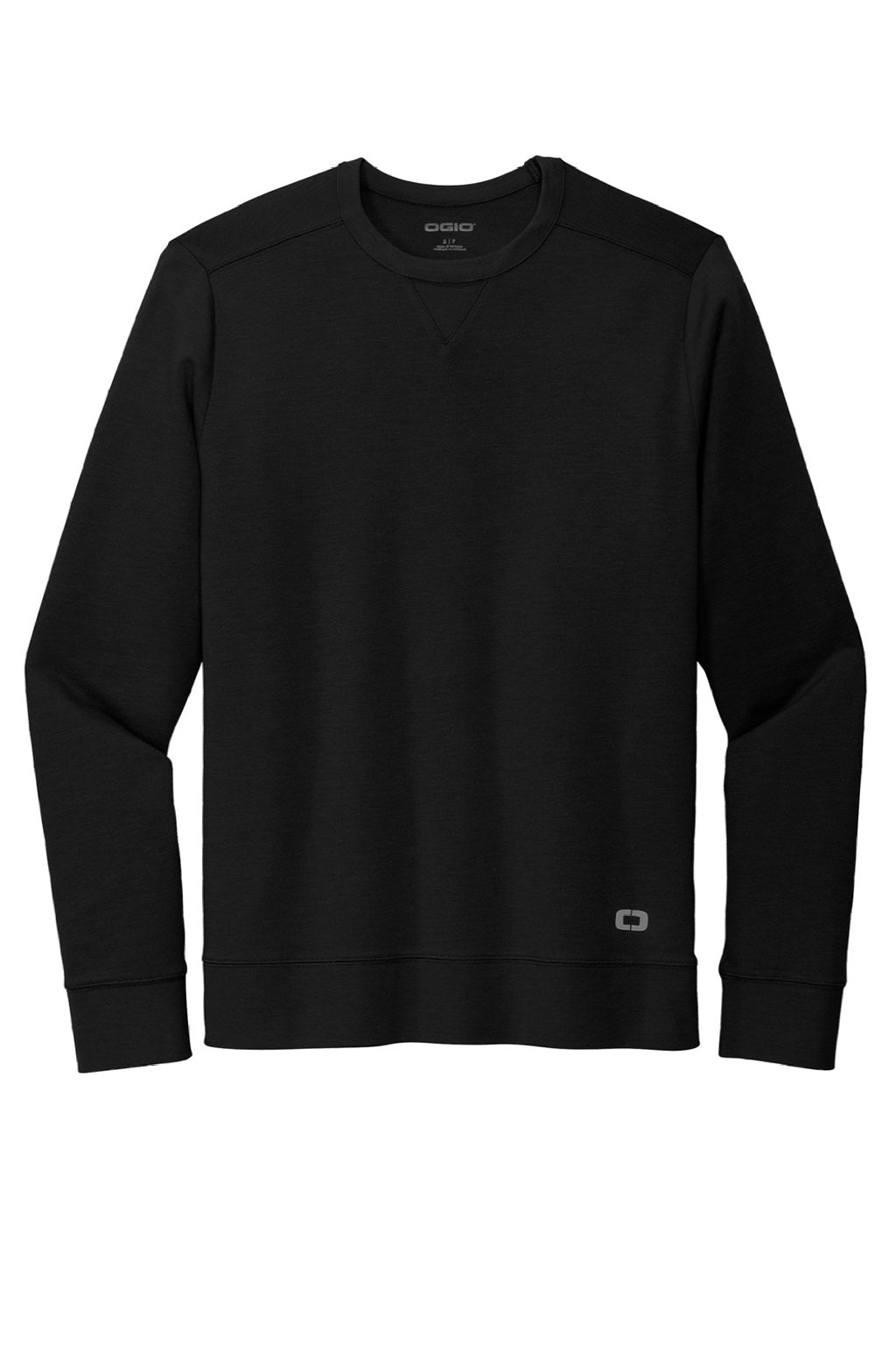 Ogio OG825 Mens Luuma Flex Crewneck Sweatshirt Blacktop Flat Front