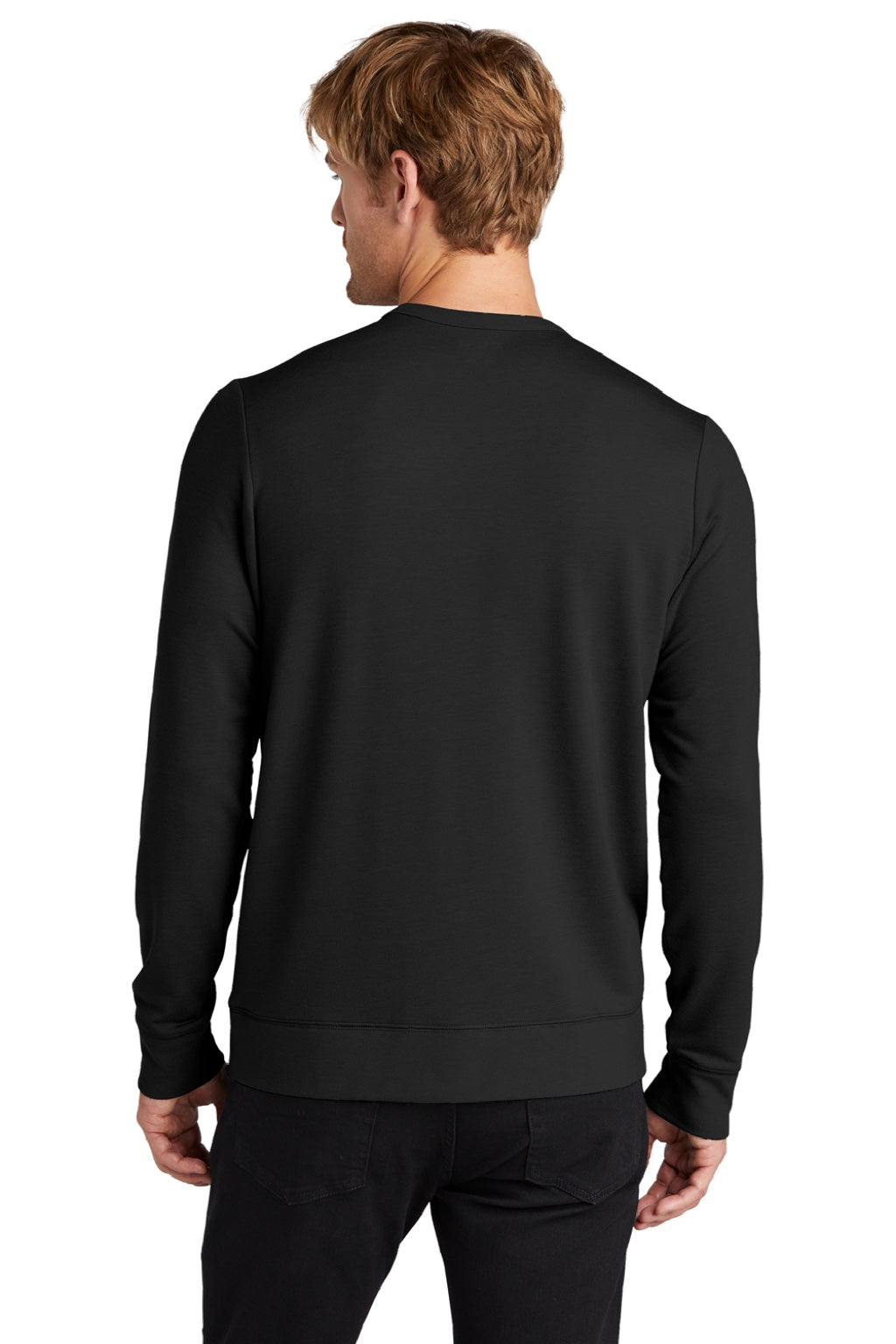 Ogio OG825 Mens Luuma Flex Crewneck Sweatshirt Blacktop Model Back