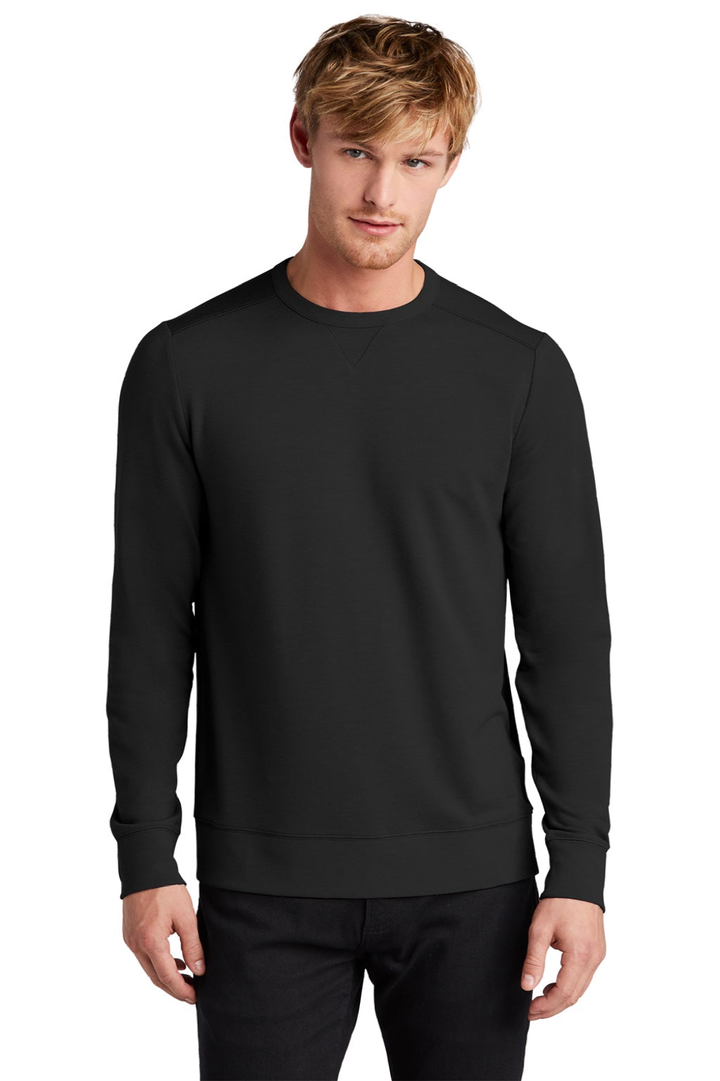 Ogio OG825 Mens Luuma Flex Crewneck Sweatshirt Blacktop Model Front