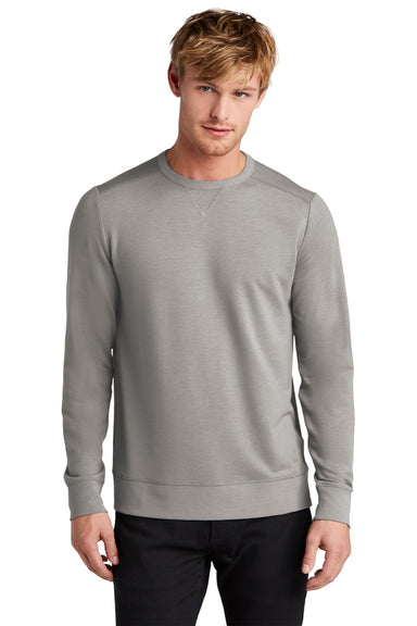 Ogio OG825 Mens Luuma Flex Crewneck Sweatshirt Heather Petrol Grey Model Front