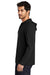 Ogio OG826 Mens Luuma Flex Hooded Long Sleeve Henley Blacktop Model Side