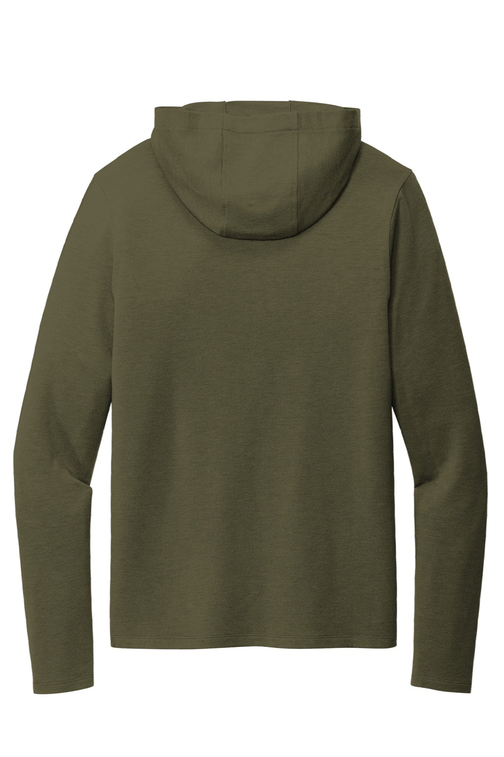 Ogio OG826 Mens Luuma Flex Hooded Long Sleeve Henley Deep Olive Green Flat Back