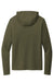 Ogio OG826 Mens Luuma Flex Hooded Long Sleeve Henley Deep Olive Green Flat Back