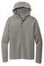 Ogio OG826 Mens Luuma Flex Hooded Long Sleeve Henley Heather Petrol Grey Flat Front