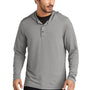 Ogio Mens Luuma Flex Hooded Long Sleeve Henley - Heather Petrol Grey