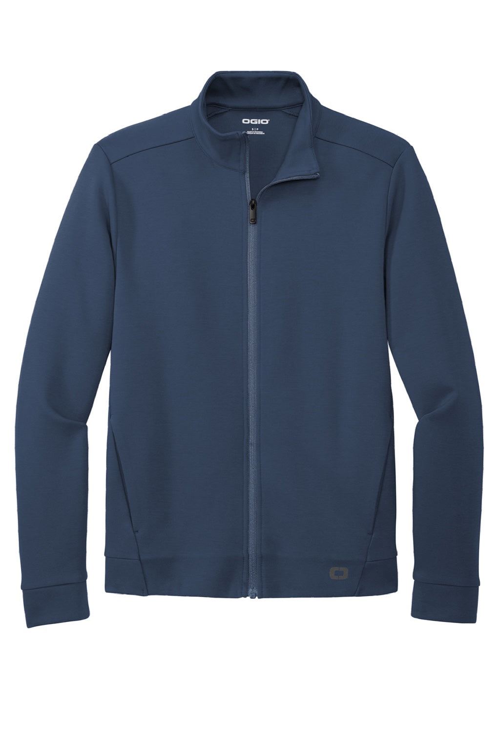 Ogio OG850 Mens Bolt Full Zip Sweatshirt w/ Pockets Strike Blue Flat Front