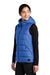 Outdoor Research OR322218 Womens Coldsnap Down Filled Full Zip Hooded Vest Galaxy Blue Model Side