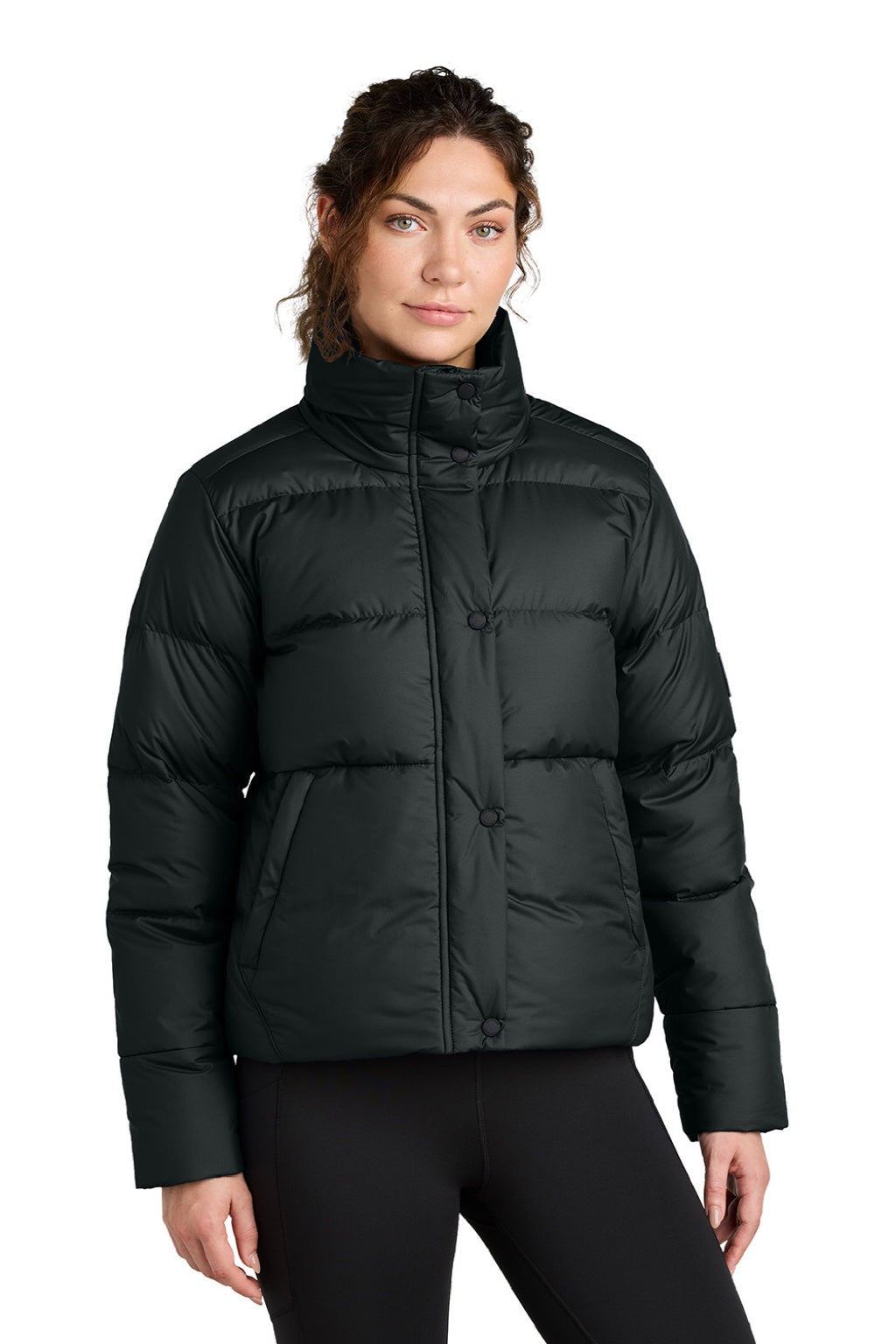 Outdoor Research OR322225 Womens Coldsnap Down Filled Full Zip Jacket Black Model Front