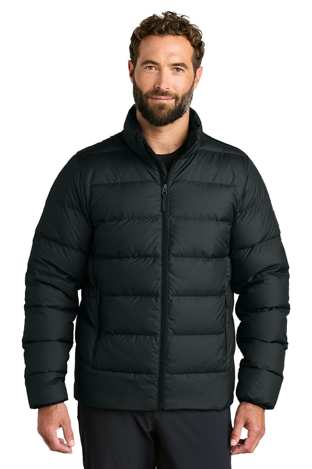 Outdoor Research OR322226 Mens Coldsnap Down Filled Full Zip Jacket Black Model Front