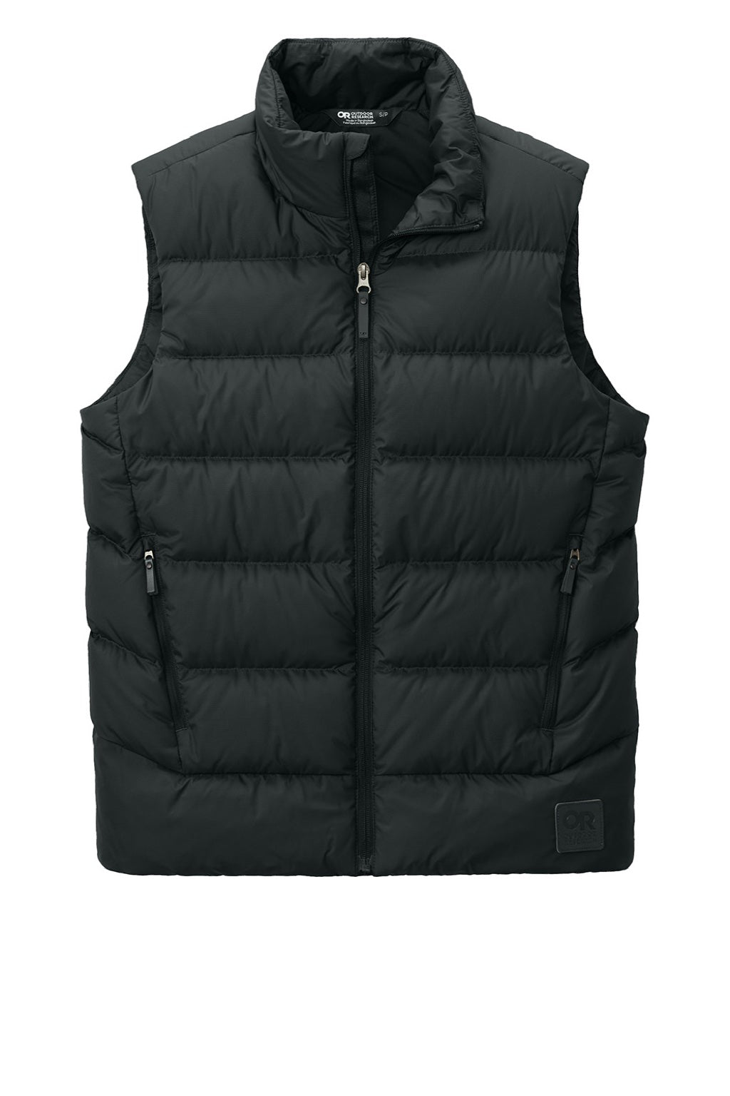Outdoor Research OR322227 Mens Coldsnap Down Filled Full Zip Hooded Vest Black Flat Front