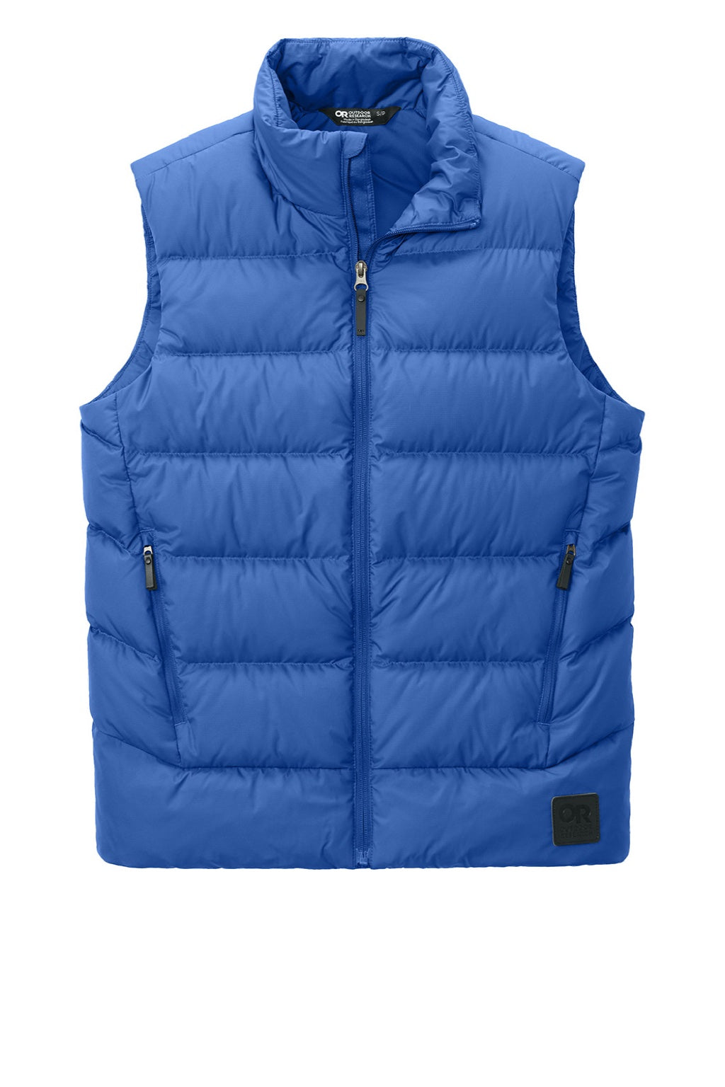 Outdoor Research OR322227 Mens Coldsnap Down Filled Full Zip Hooded Vest Galaxy Blue Flat Front