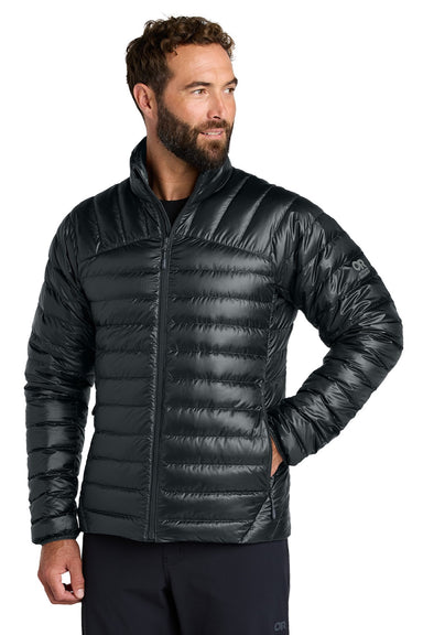 Outdoor Research OR322228 Mens 800 Tech Down Filled Full Zip Jacket Black Model Front