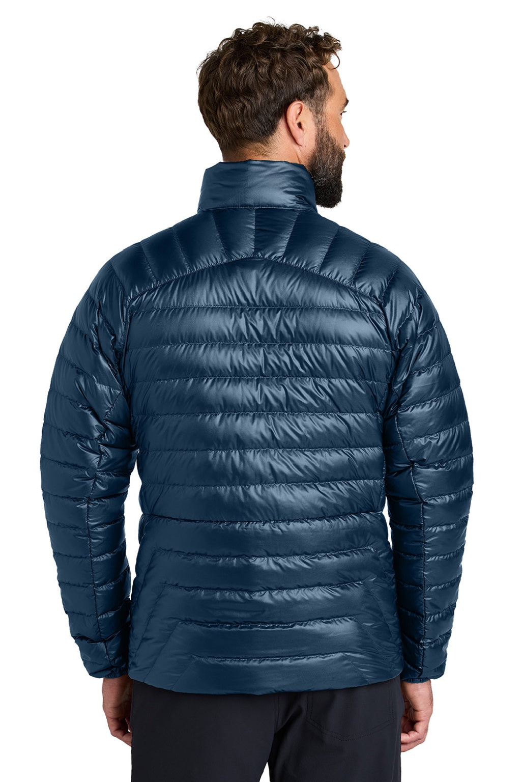 Outdoor Research OR322228 Mens 800 Tech Down Filled Full Zip Jacket Naval Blue Model Back