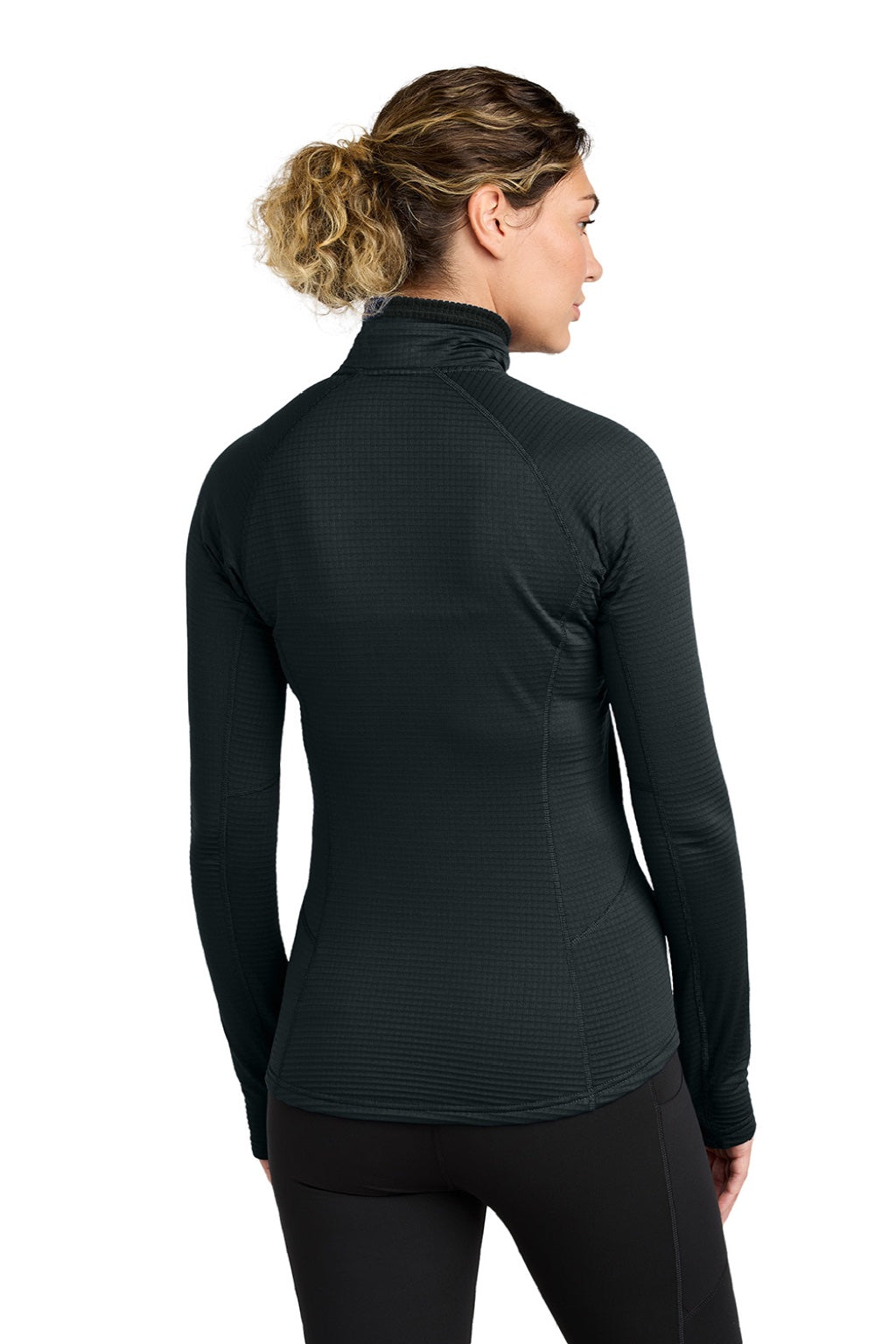 Outdoor Research OR322263 Womens Tech Grid Fleece 1/4 Zip Sweatshirt Black Model Back