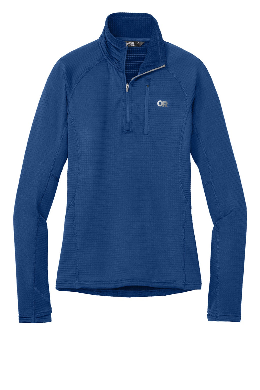 Outdoor Research OR322263 Womens Tech Grid Fleece 1/4 Zip Sweatshirt Galaxy Blue Flat Front
