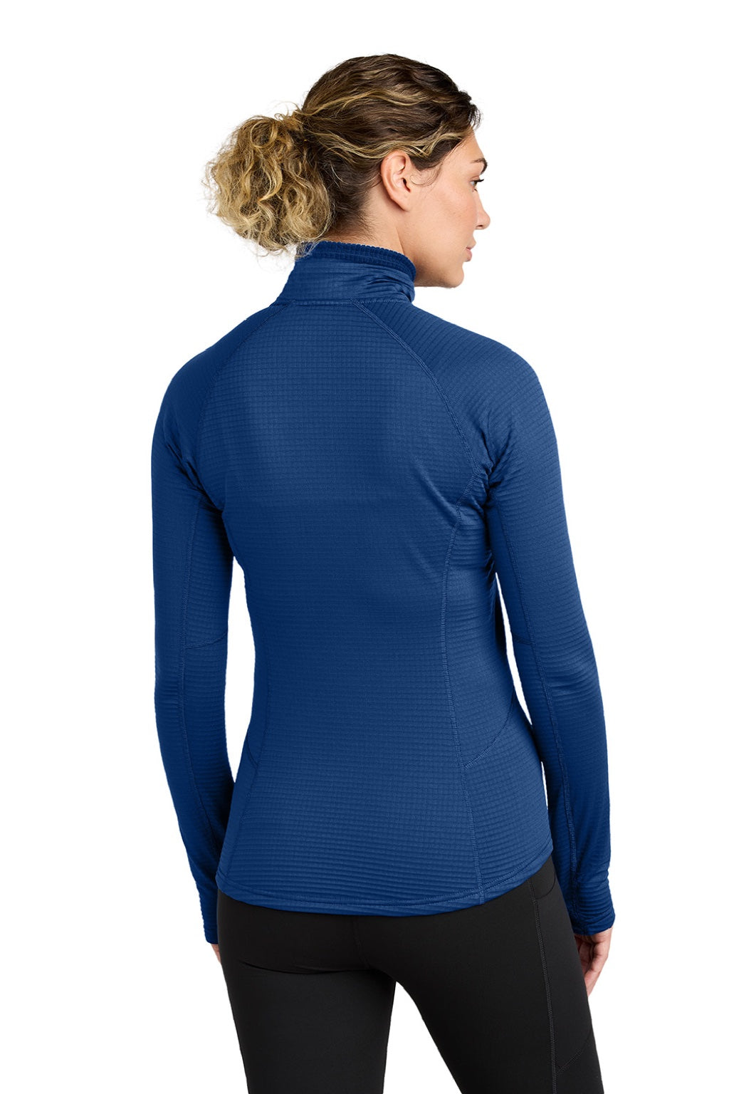 Outdoor Research OR322263 Womens Tech Grid Fleece 1/4 Zip Sweatshirt Galaxy Blue Model Back
