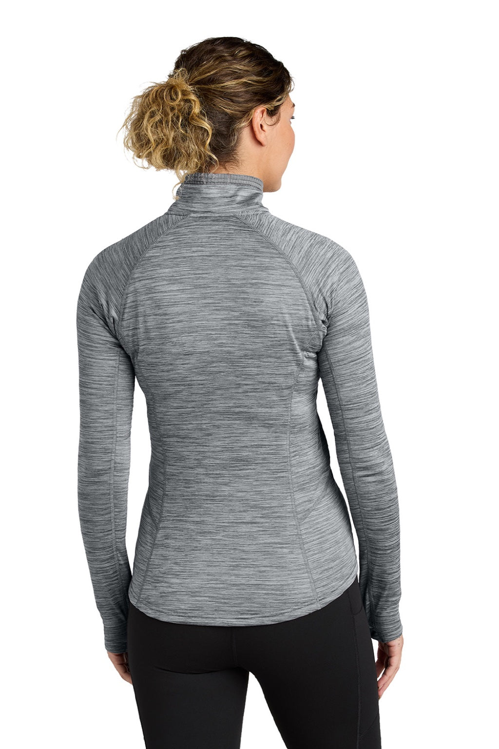 Outdoor Research OR322263 Womens Tech Grid Fleece 1/4 Zip Sweatshirt Heather Grey Model Back