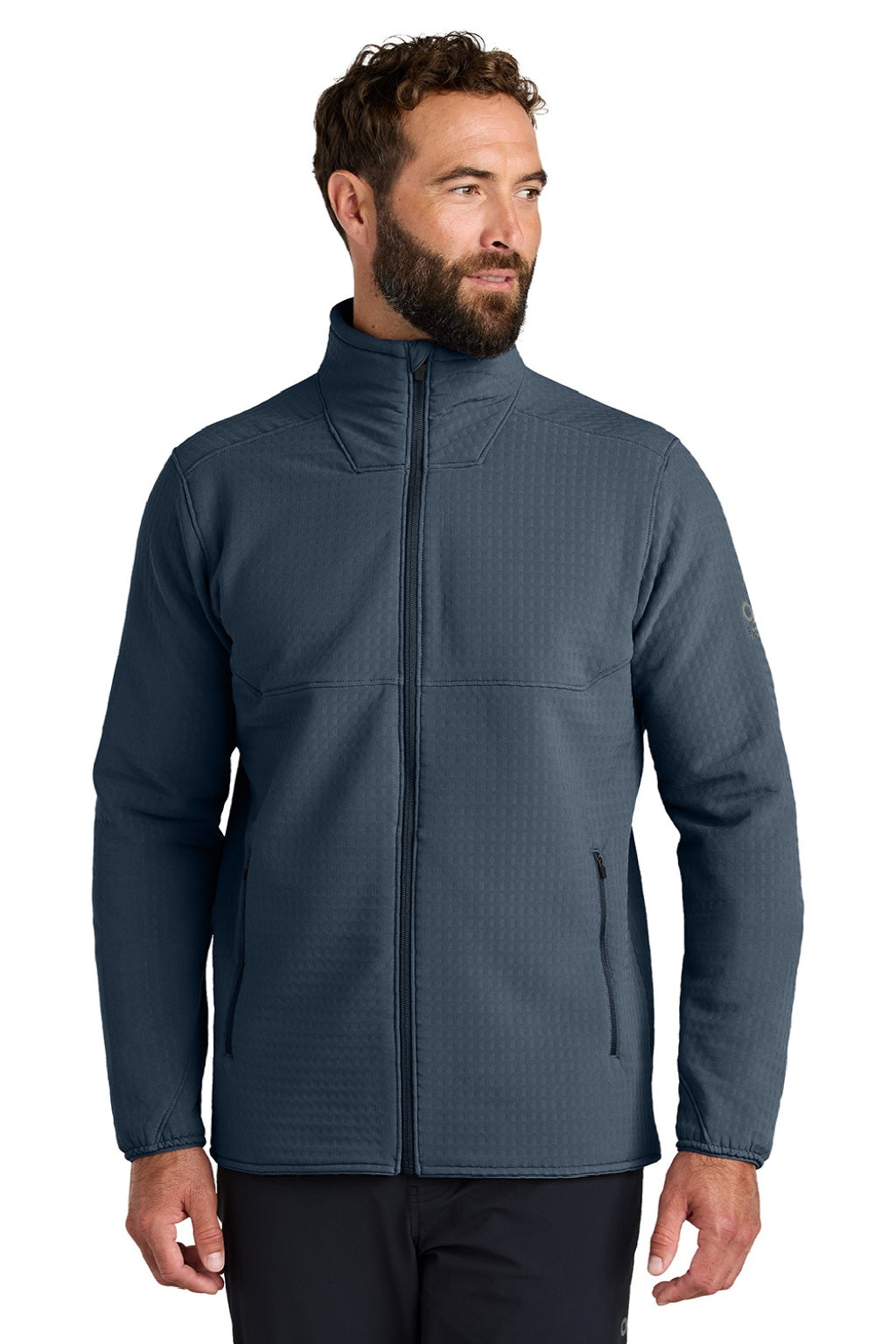 Outdoor Research OR322264 Mens Grid Soft Shell Full Zip Jacket Naval Blue Model Front