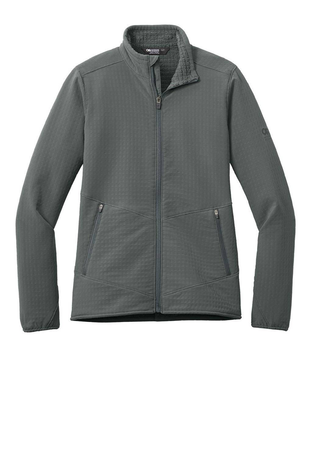 Outdoor Research OR322265 Womens Grid Soft Shell Full Zip Jacket Grey Flat Front