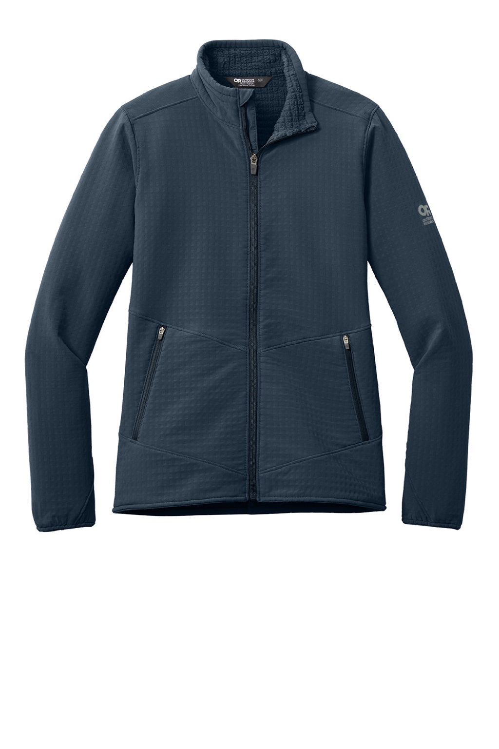 Outdoor Research OR322265 Womens Grid Soft Shell Full Zip Jacket Naval Blue Flat Front