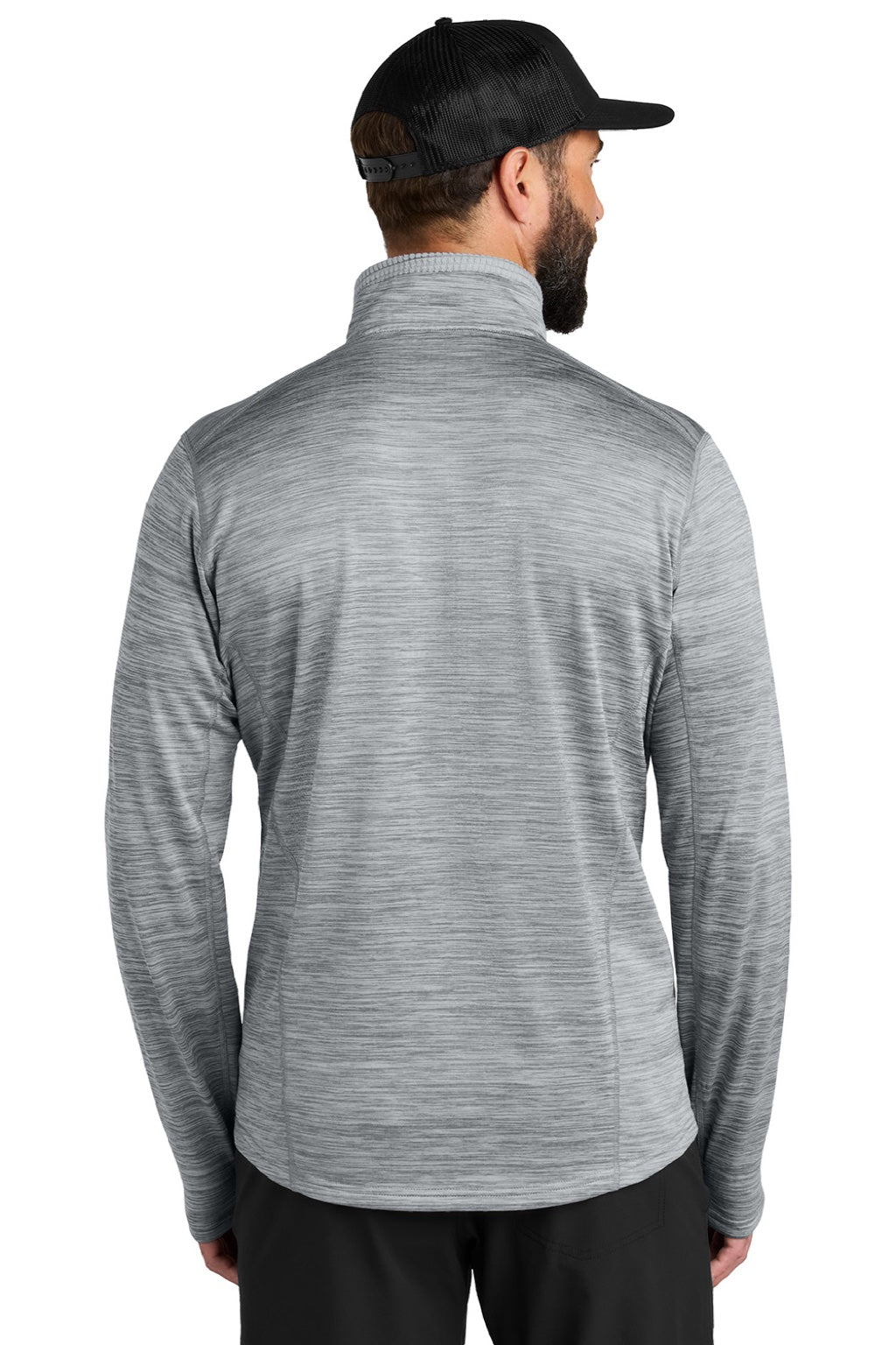 Outdoor Research OR322267 Mens Tech Grid Fleece 1/4 Zip Sweatshirt Heather Grey Model Back