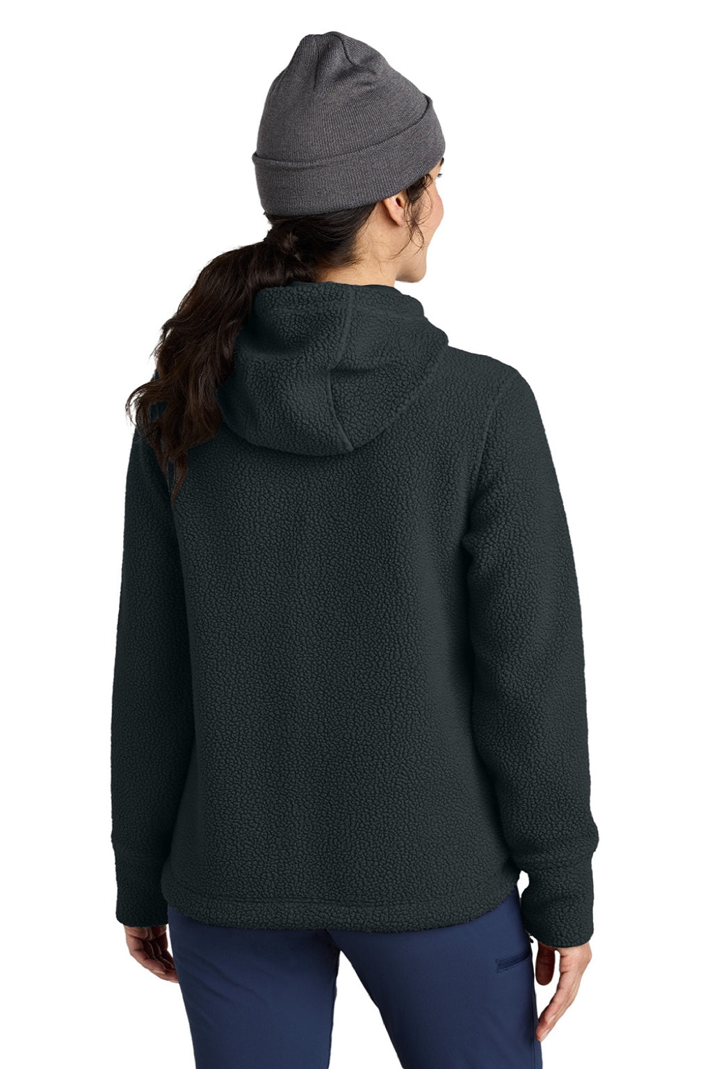 Outdoor Research OR322268 Womens Packwood Fleece Hooded Sweatshirt Hoodie Black Model Back