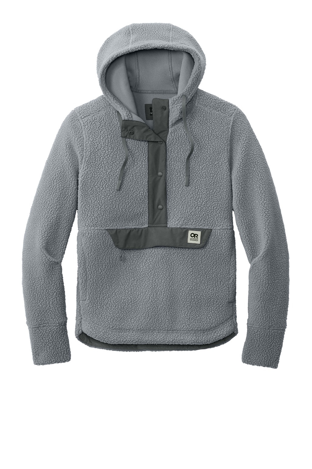 Outdoor Research OR322268 Womens Packwood Fleece Hooded Sweatshirt Hoodie Grey Flat Front