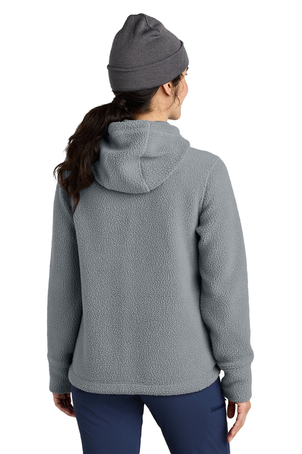 Outdoor Research OR322268 Womens Packwood Fleece Hooded Sweatshirt Hoodie Grey Model Back