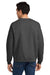 Hanes P160 Mens EcoSmart Print Pro XP Pill Resistant Fleece Crewneck Sweatshirt Heather Charcoal Grey Model Back