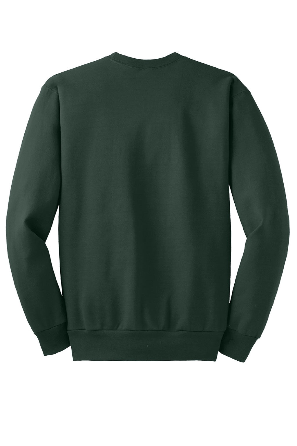 Hanes P160 Mens EcoSmart Print Pro XP Pill Resistant Fleece Crewneck Sweatshirt Deep Forest Green Flat Back