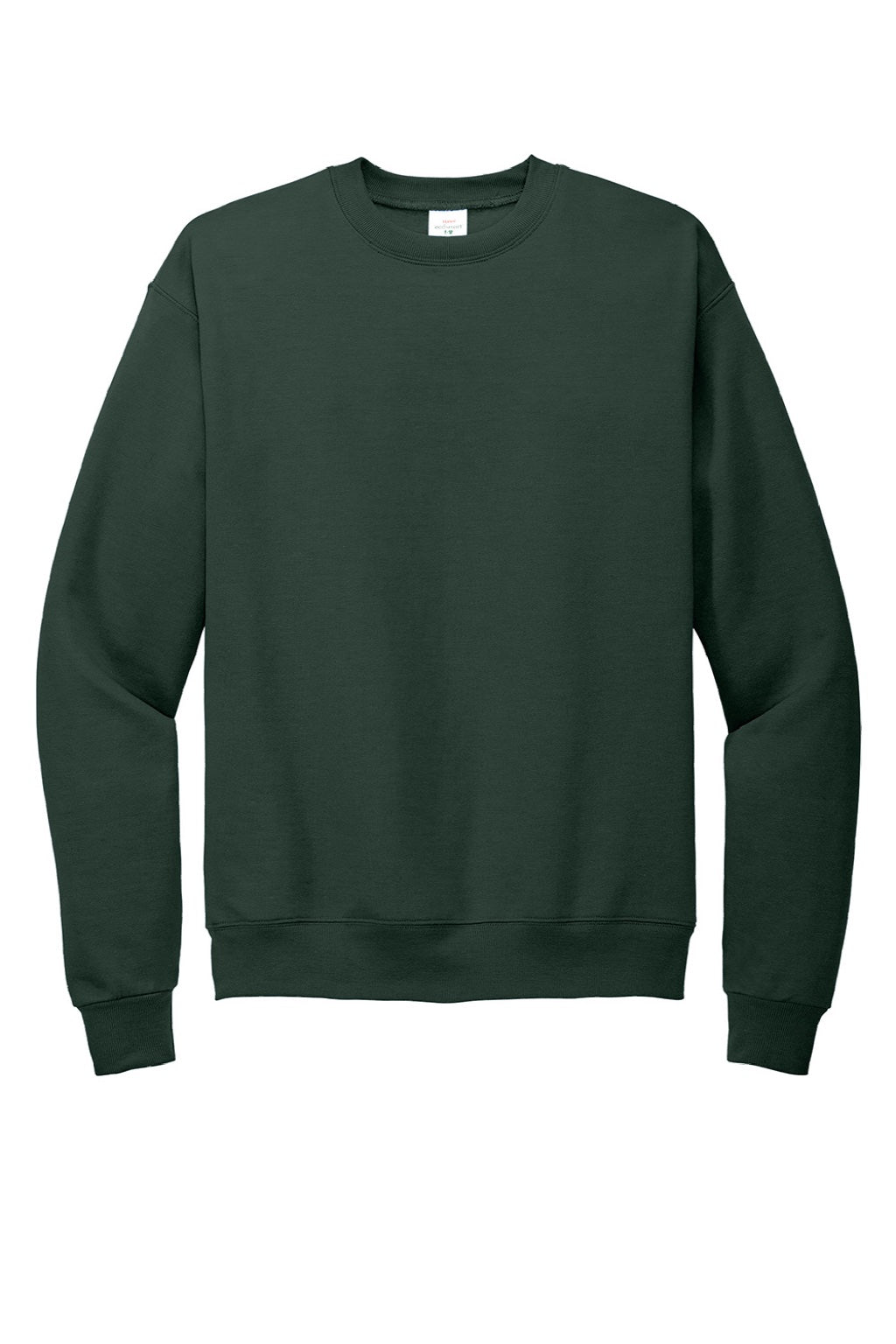Hanes P160 Mens EcoSmart Print Pro XP Pill Resistant Fleece Crewneck Sweatshirt Deep Forest Green Flat Front
