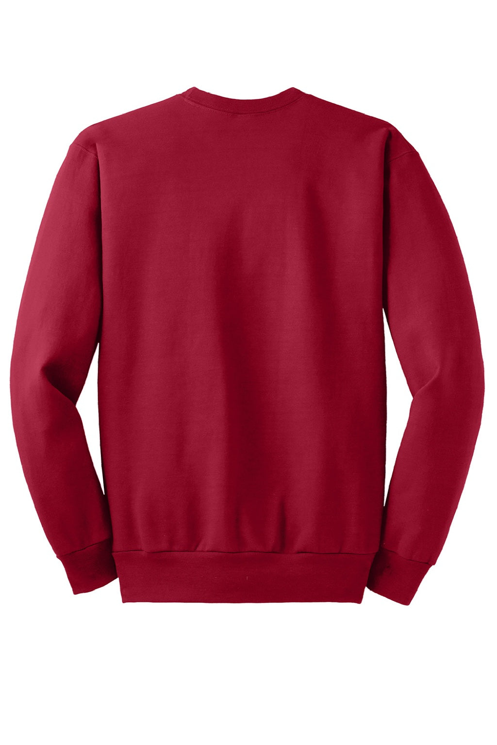 Hanes P160 Mens EcoSmart Print Pro XP Pill Resistant Fleece Crewneck Sweatshirt Deep Red Flat Back