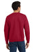 Hanes P160 Mens EcoSmart Print Pro XP Pill Resistant Fleece Crewneck Sweatshirt Deep Red Model Back