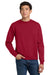 Hanes P160 Mens EcoSmart Print Pro XP Pill Resistant Fleece Crewneck Sweatshirt Deep Red Model Front