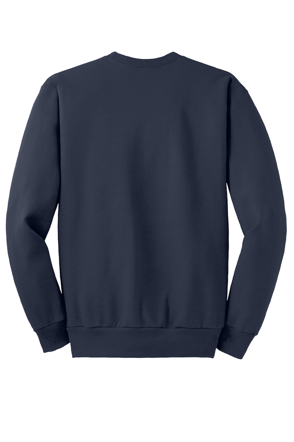 Hanes P160 Mens EcoSmart Print Pro XP Pill Resistant Fleece Crewneck Sweatshirt Navy Blue Flat Back
