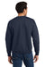 Hanes P160 Mens EcoSmart Print Pro XP Pill Resistant Fleece Crewneck Sweatshirt Navy Blue Model Back