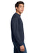 Hanes P160 Mens EcoSmart Print Pro XP Pill Resistant Fleece Crewneck Sweatshirt Navy Blue Model Side