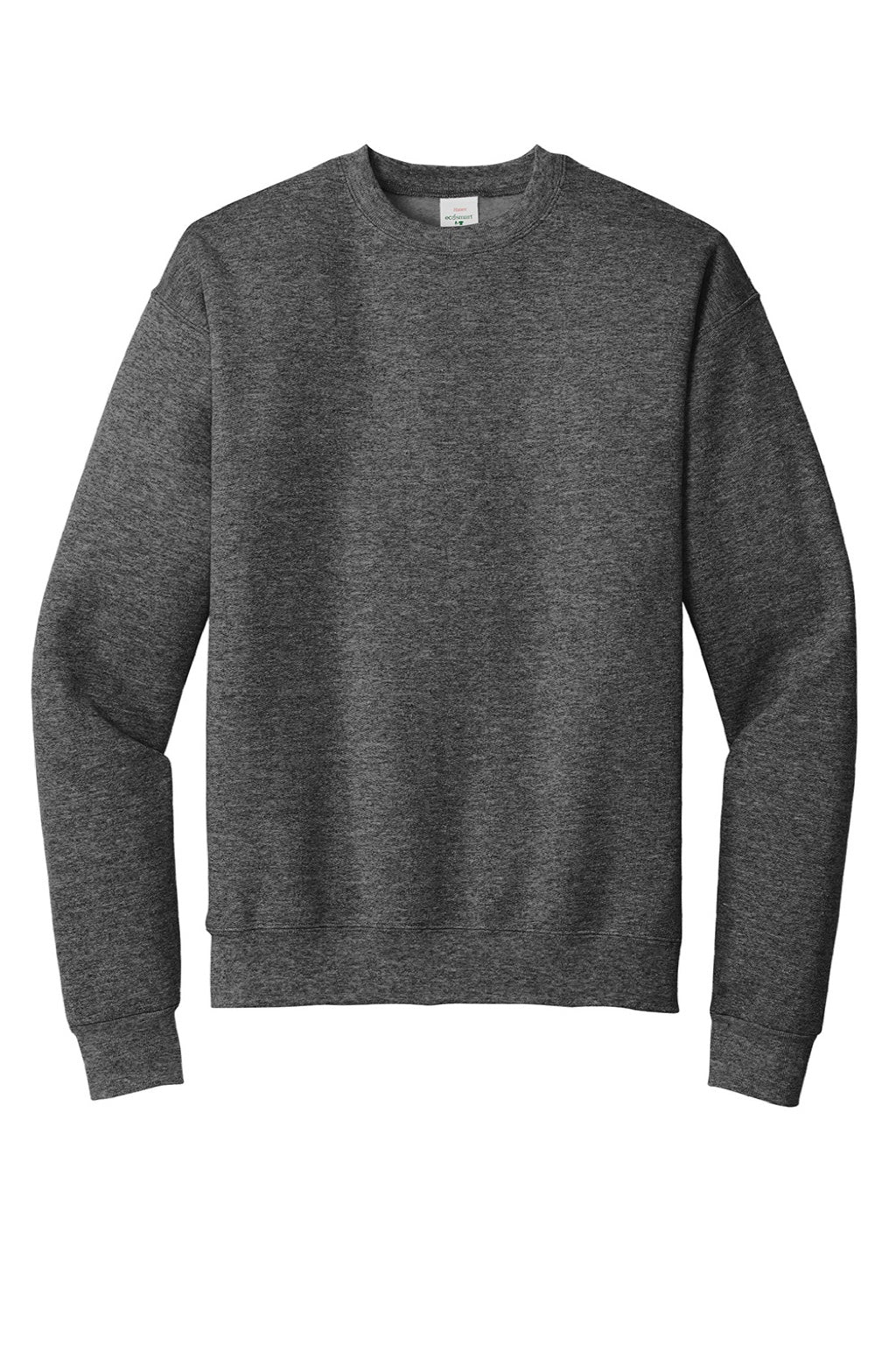 Hanes P160 Mens EcoSmart Print Pro XP Pill Resistant Fleece Crewneck Sweatshirt Heather Charcoal Grey Flat Front