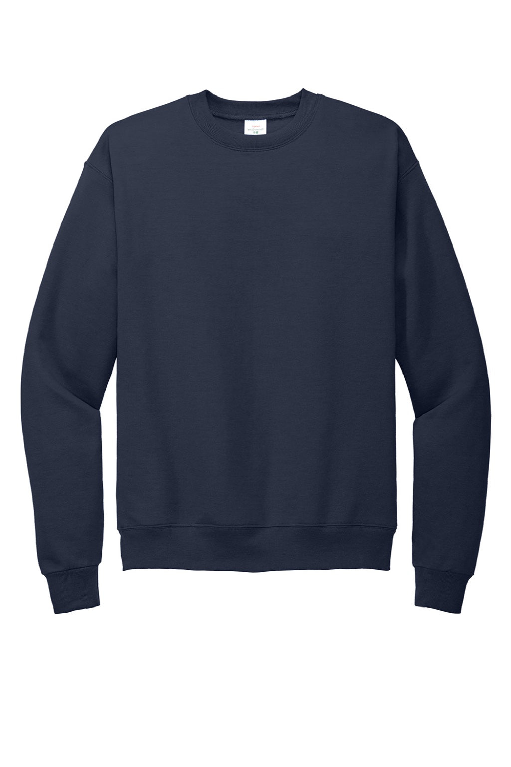 Hanes P160 Mens EcoSmart Print Pro XP Pill Resistant Fleece Crewneck Sweatshirt Navy Blue Flat Front