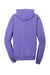 Port & Company PC098H Mens Beach Wash Fleece Hooded Sweatshirt Hoodie w/ Pouch Pocket Amethyst Purple Flat Back
